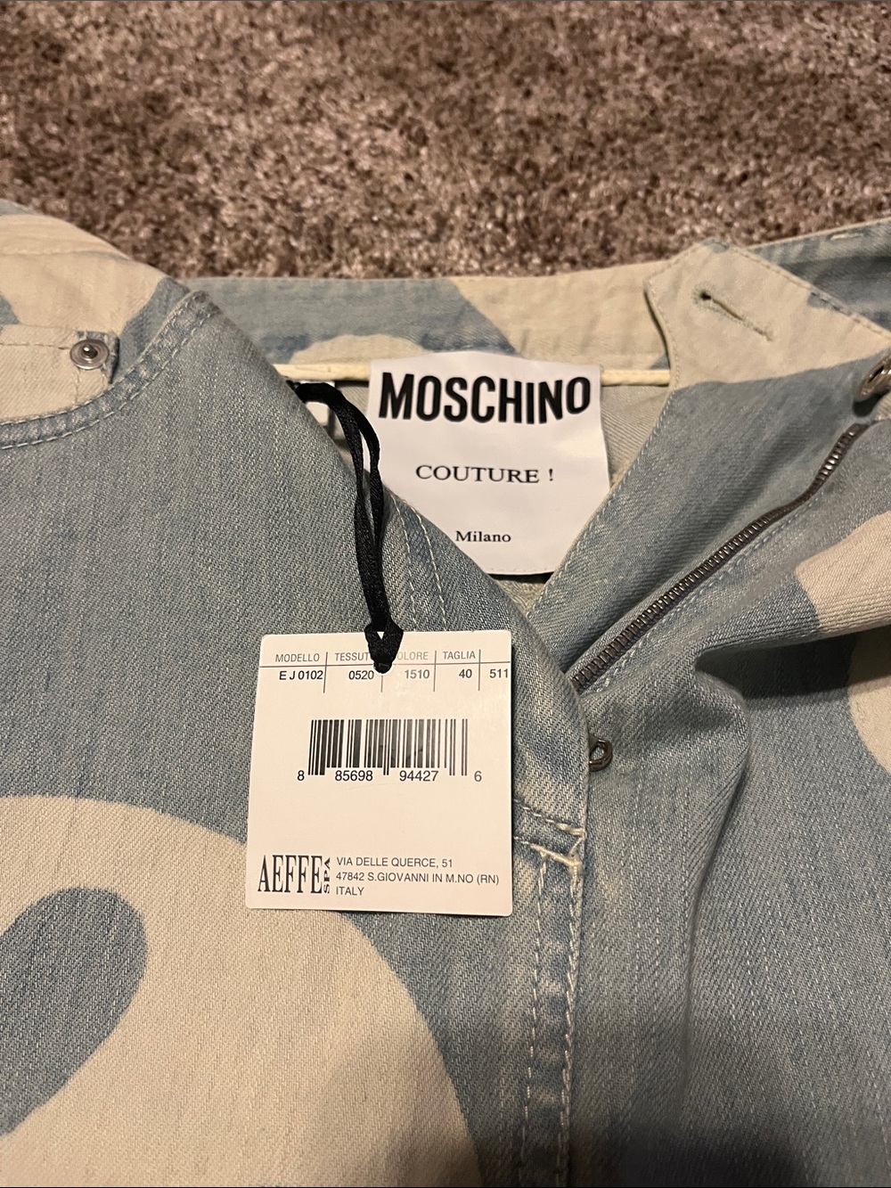 Moschino Couture | Heart Denim Bustier & Skirt 2-Piece Set | IT 40 US 6 - Picture 4 of 10